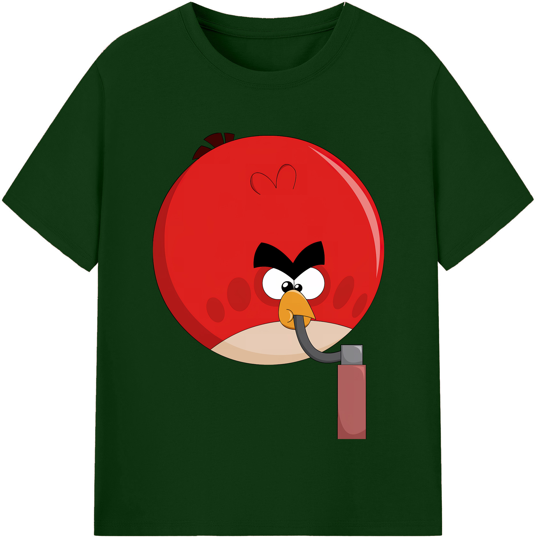 （画像用） Angry Birds アングリーバード 綿100％半袖Tシャツ（フロントプリント）